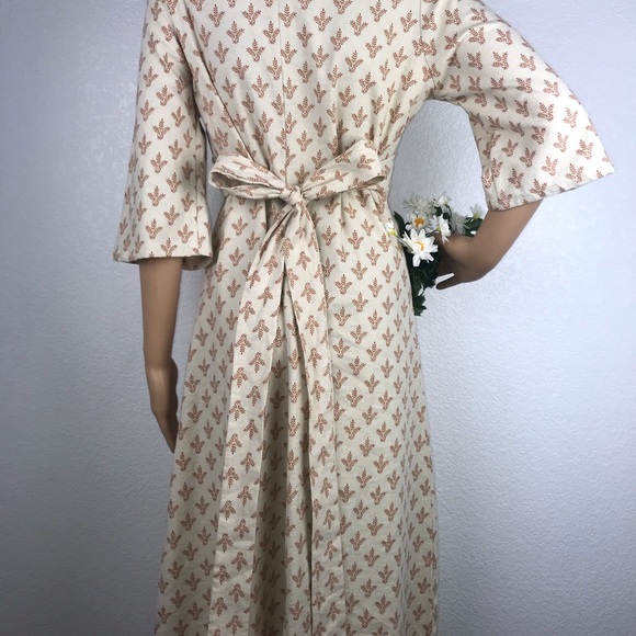 Anthro Porridge Linen Wheat Midi Kimono Dress - Picture 3 of 8